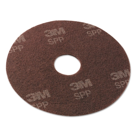 Surface Prep Floor Pads, 16 Diameter, Brown,10PK